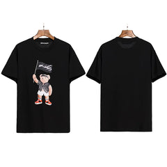 Correct version PALM short sleeved palm angel decapitated bear cartoon bear Angels butterfly print T-shirt men's and women's half sleeves (58)