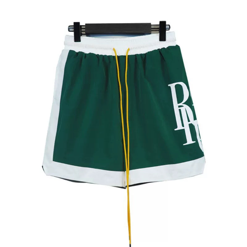 RHUDE shorts Marlboro fog high street trendy brand drawstring 3m letter reflective hip-hop beach five point basketball pants for men (13)