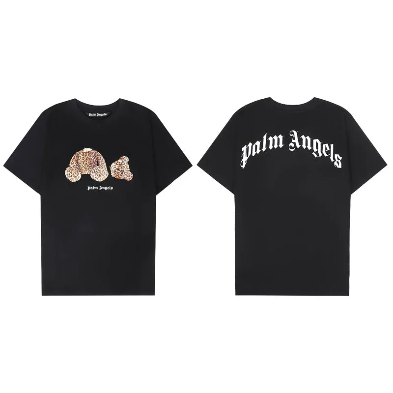 Correct version PALM short sleeved palm angel decapitated bear cartoon bear Angels butterfly print T-shirt men's and women's half sleeves (33)