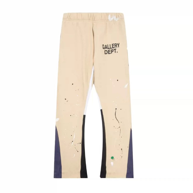 Gallery Dept hand-painted splashed ink spliced drawstring high street casual thick cotton pants micro flared men's and women's loose sports pants (22)