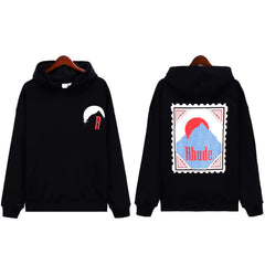 RHUDE美式复古字母印花连帽卫衣男女宽松休闲百搭情侣外套上衣潮 (15)