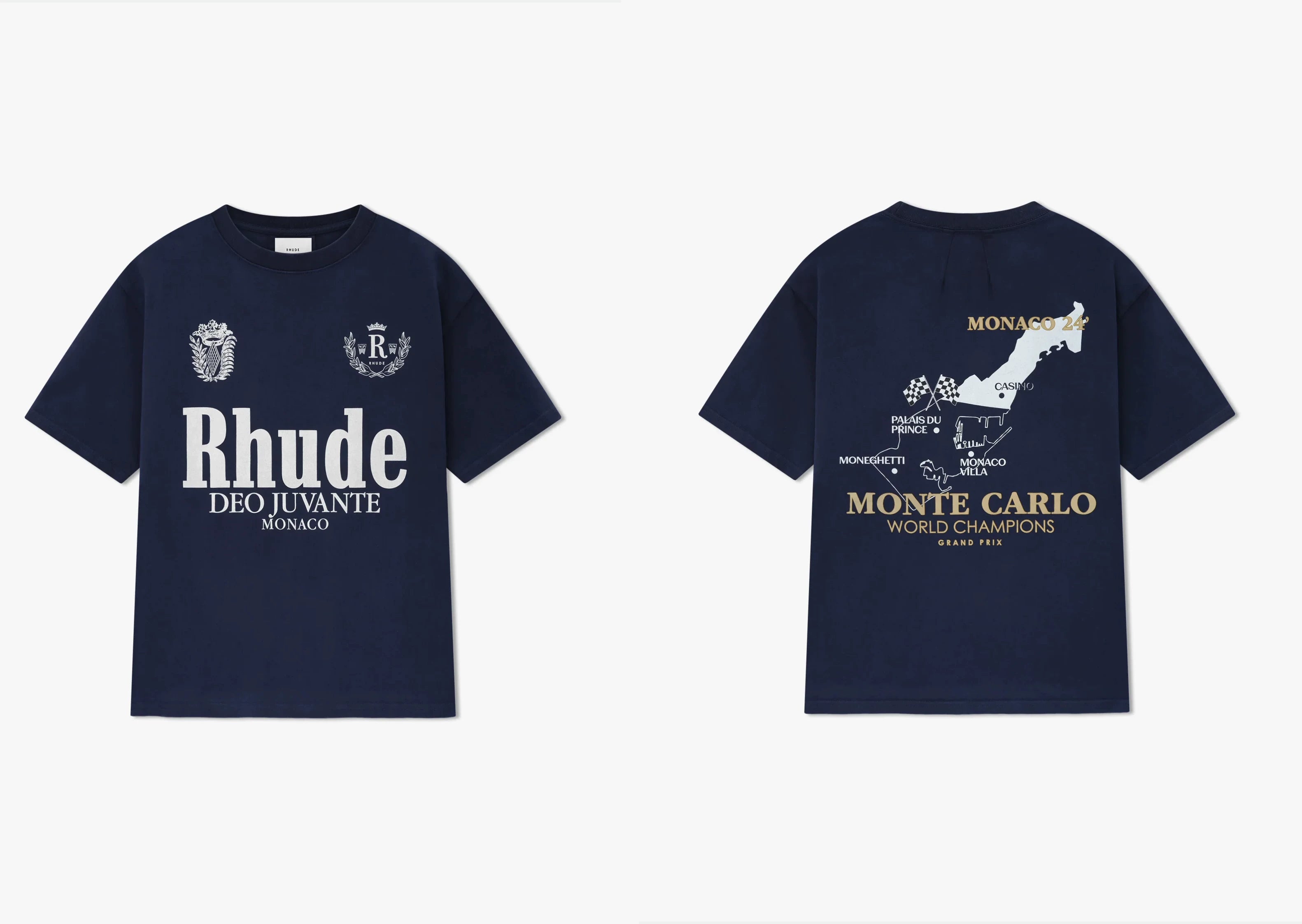 RHUDE letter printed 25S American retro printed short sleeved T-shirt for men and women, loose round neck street pure cotton top (25)