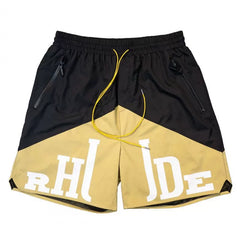 RHUDE shorts Marlboro fog high street trendy brand drawstring 3m letter reflective hip-hop beach five point basketball pants for men (5)