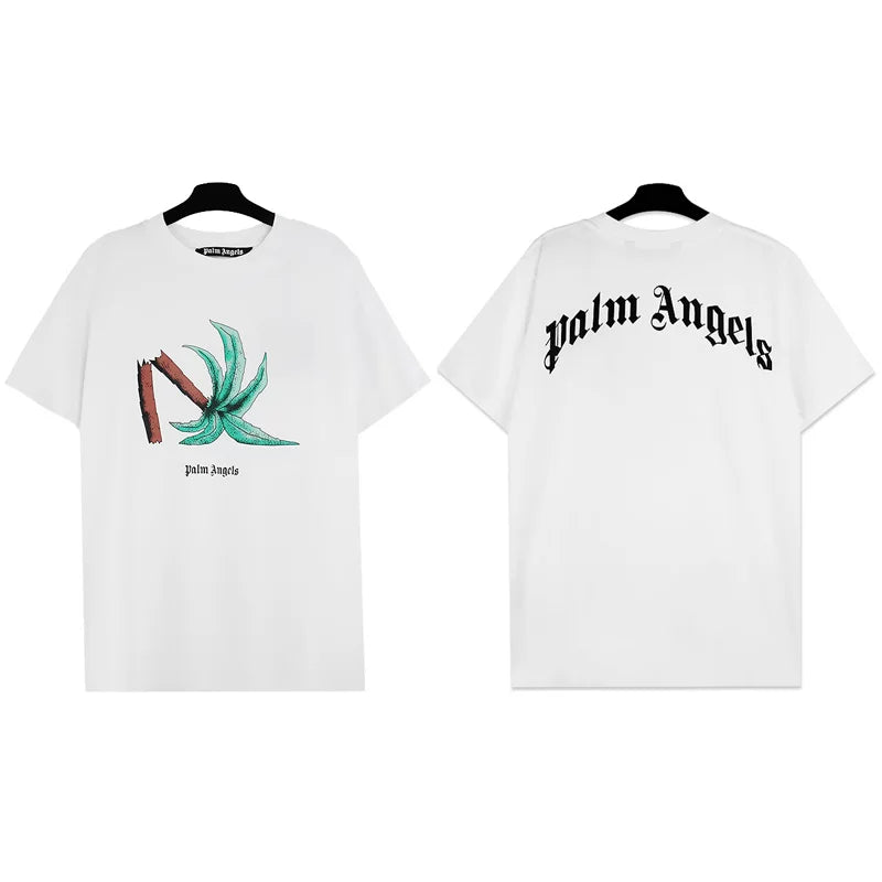 Correct version PALM short sleeved palm angel decapitated bear cartoon bear Angels butterfly print T-shirt men's and women's half sleeves (52)