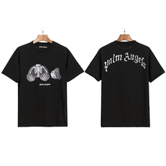 Correct version PALM short sleeved palm angel decapitated bear cartoon bear Angels butterfly print T-shirt men's and women's half sleeves (10)