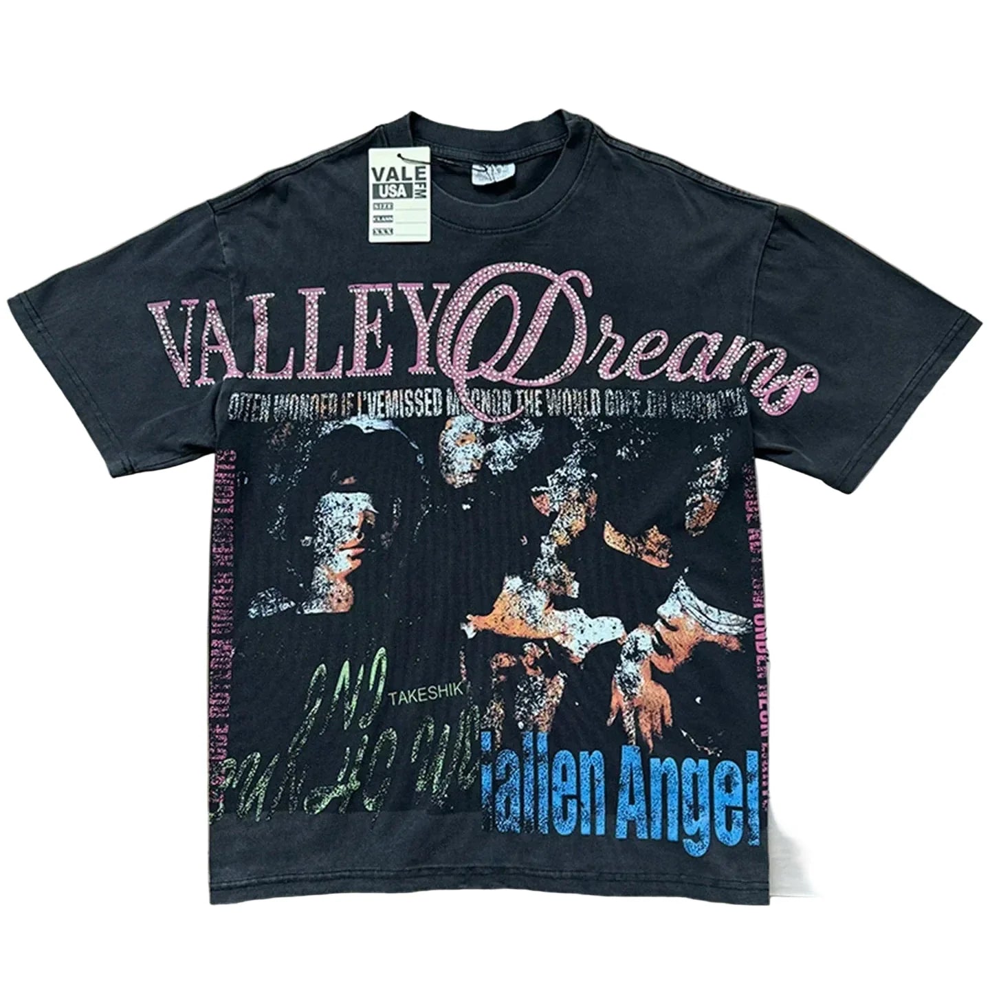 Valley Dreams Vintage Graphic T-Shirt Washed Black
