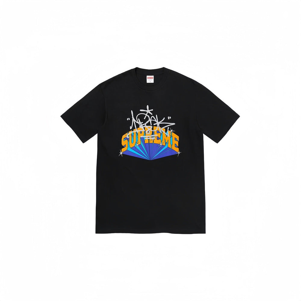 Heavy Cross border Trendy Supreme Letter Printed T-shirt BOX Round Neck Short Sleeve Men's and Women's Loose Casual T-shirt Men's and Women's (22)