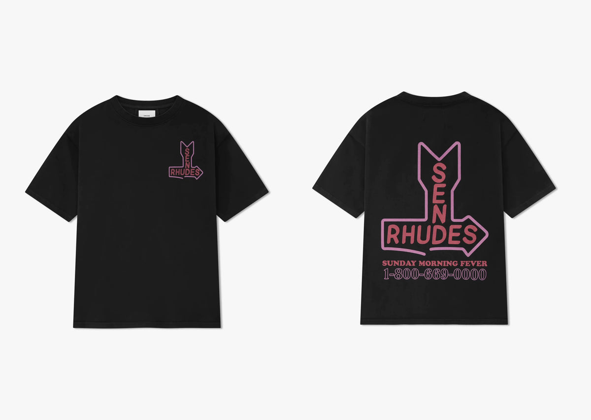 RHUDE letter printed 25S American retro printed short sleeved T-shirt for men and women, loose round neck street pure cotton top (11)