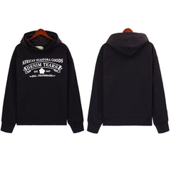 Denim Tears Black Vintage Gothic Letter Graphic Hoodie