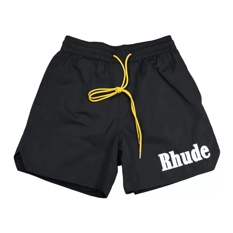 RHUDE shorts Marlboro fog high street trendy brand drawstring 3m letter reflective hip-hop beach five point basketball pants for men (24)