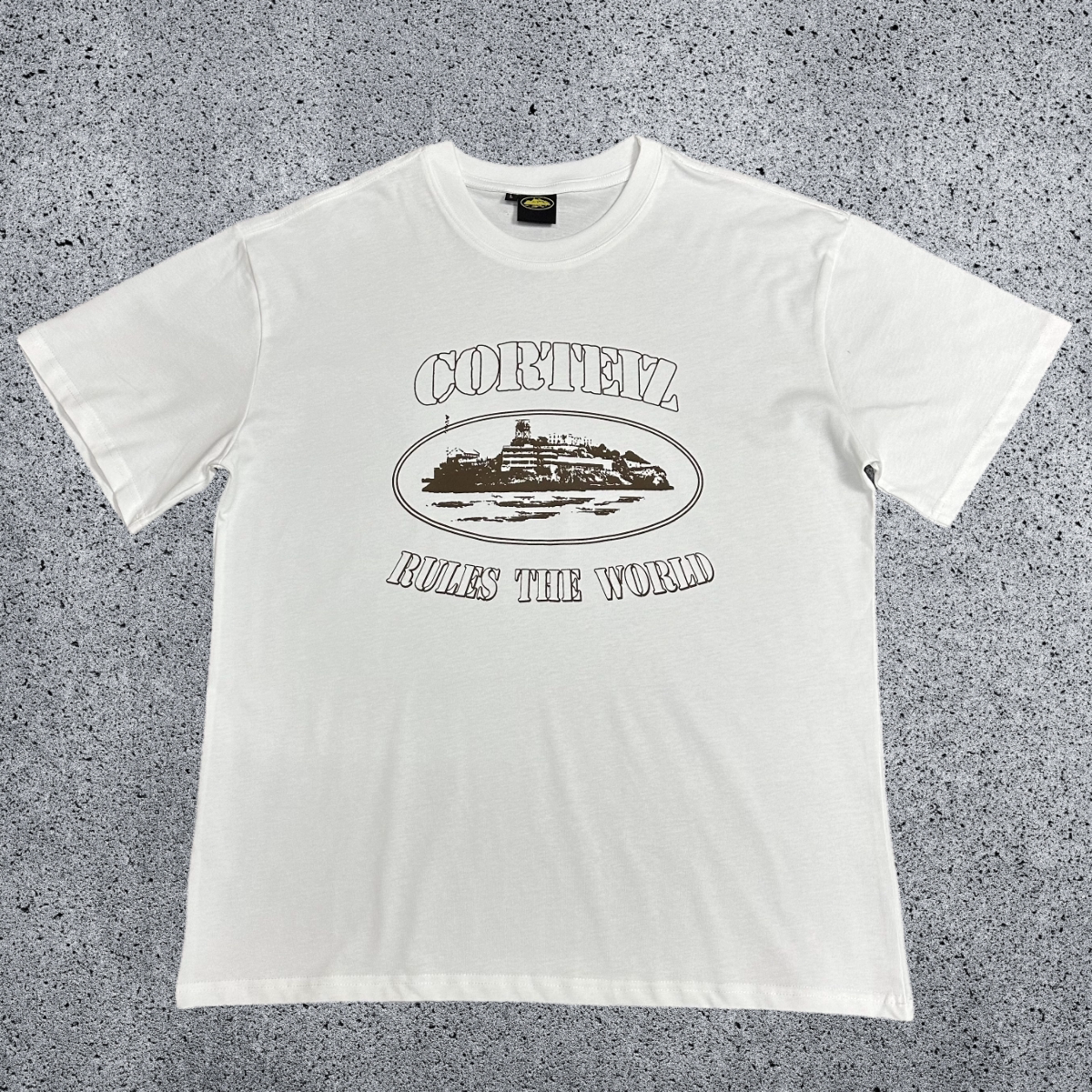 CORTEIZ Devil's Island Short sleeved Cotton Round Neck Printed American Street Loose T-shirt 2024 Spring New INS Trendy Brand (1)