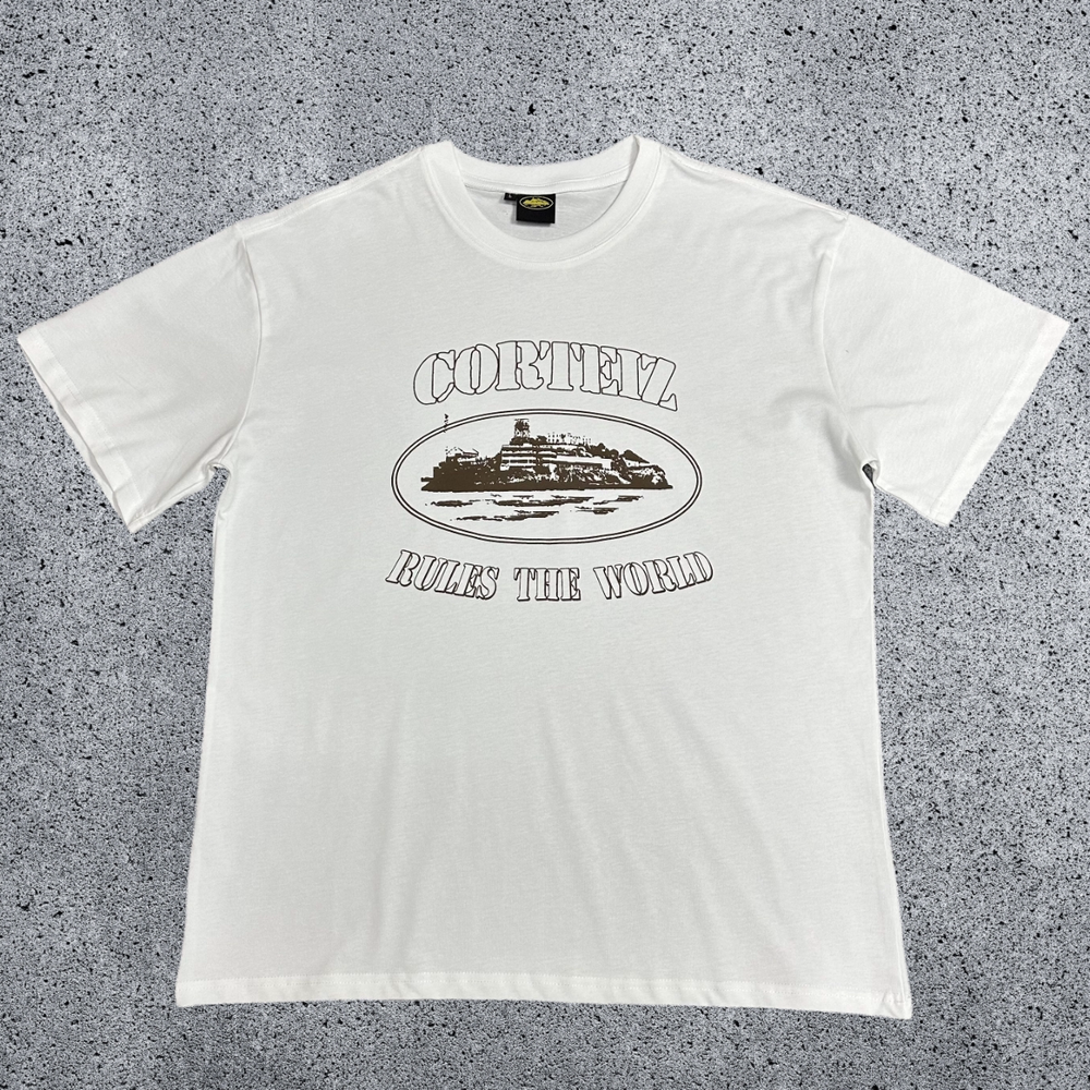 CORTEIZ Devil's Island Short sleeved Cotton Round Neck Printed American Street Loose T-shirt 2024 Spring New INS Trendy Brand (1)