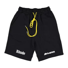 RHUDE shorts Marlboro fog high street trendy brand drawstring 3m letter reflective hip-hop beach five point basketball pants for men (20)