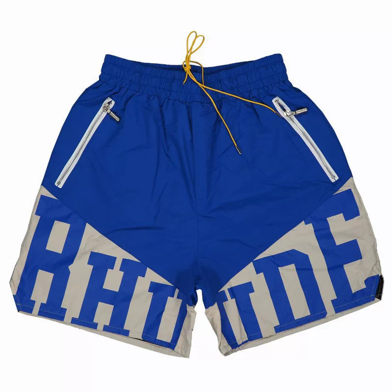 RHUDE shorts Marlboro fog high street trendy brand drawstring 3m letter reflective hip-hop beach five point basketball pants for men (11)