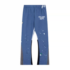 Gallery Dept hand-painted splashed ink spliced drawstring high street casual thick cotton pants micro flared men's and women's loose sports pants (25)