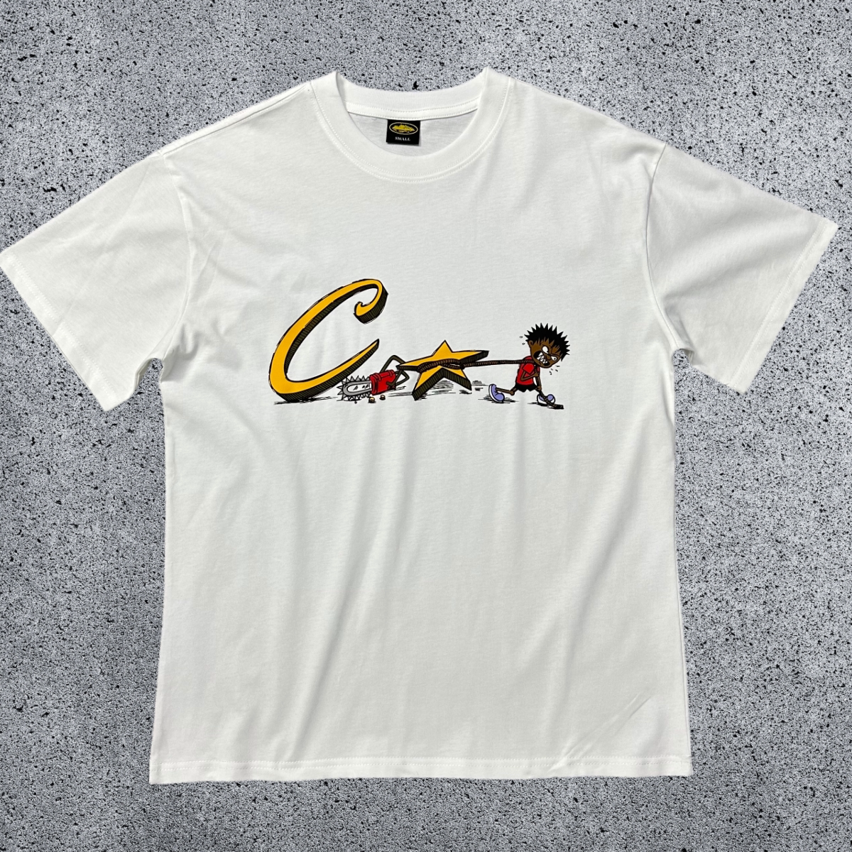 CORTEIZ Devil's Island Short sleeved Cotton Round Neck Printed American Street Loose T-shirt 2024 Spring New INS Trendy Brand (80)