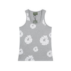 Denim Tears Grey Floral Print Slim Fit Ribbed Tank Top