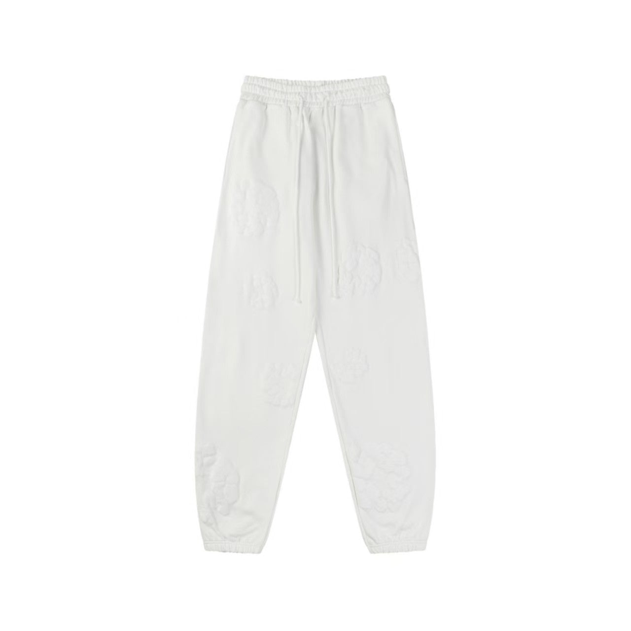 "Denim Tears" White Floral Pattern Oversized Sweatpants