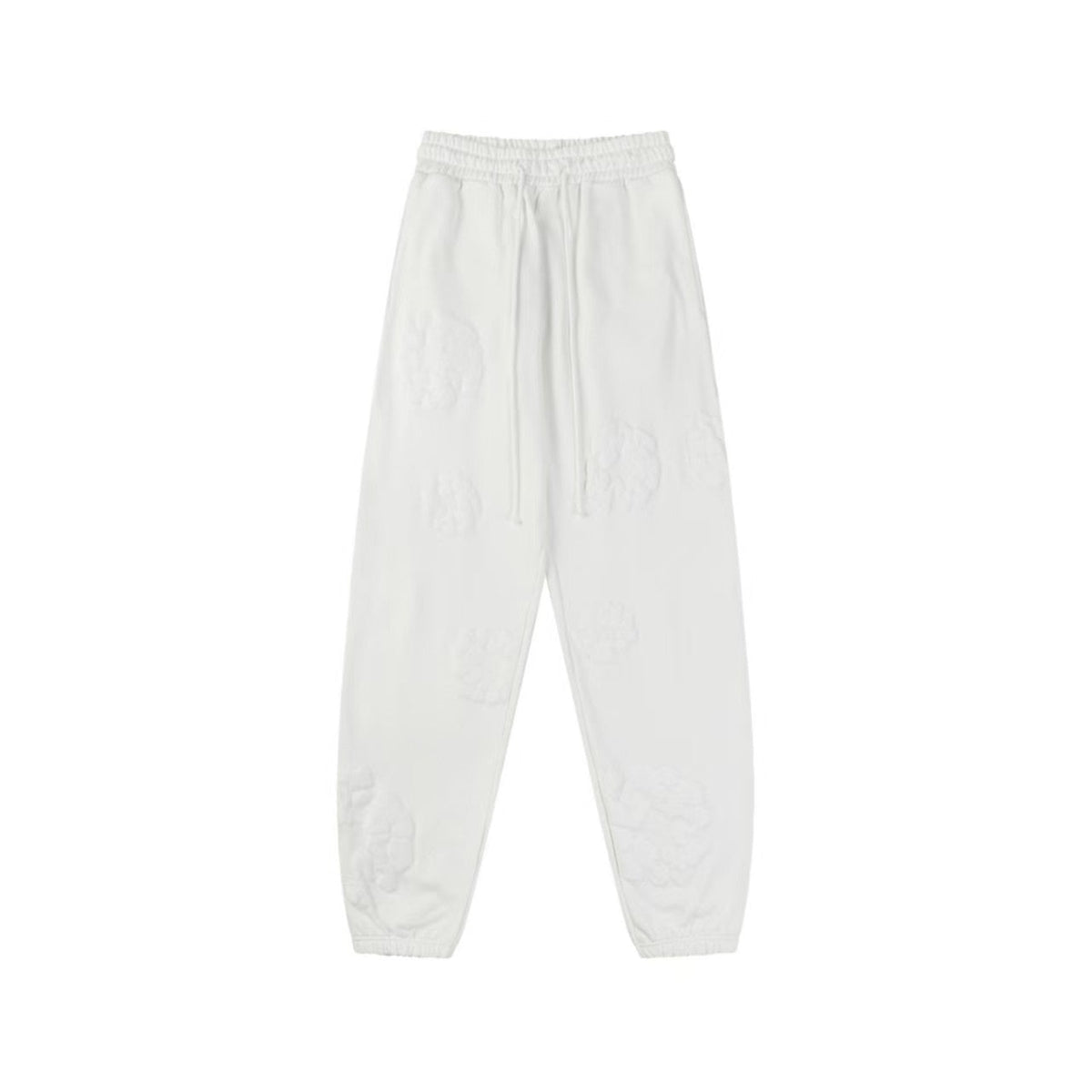 "Denim Tears" White Floral Pattern Oversized Sweatpants