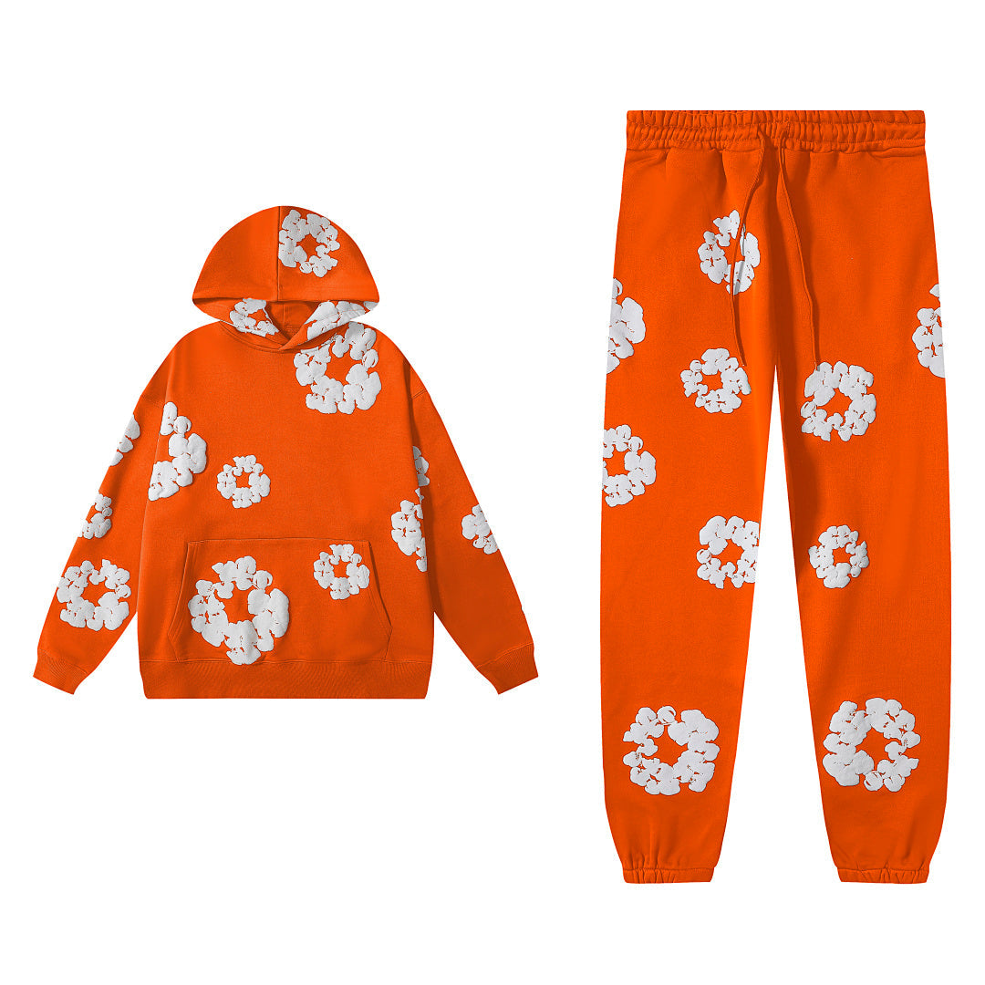 Denim Tears Orange Hoodie & Sweatpants Set